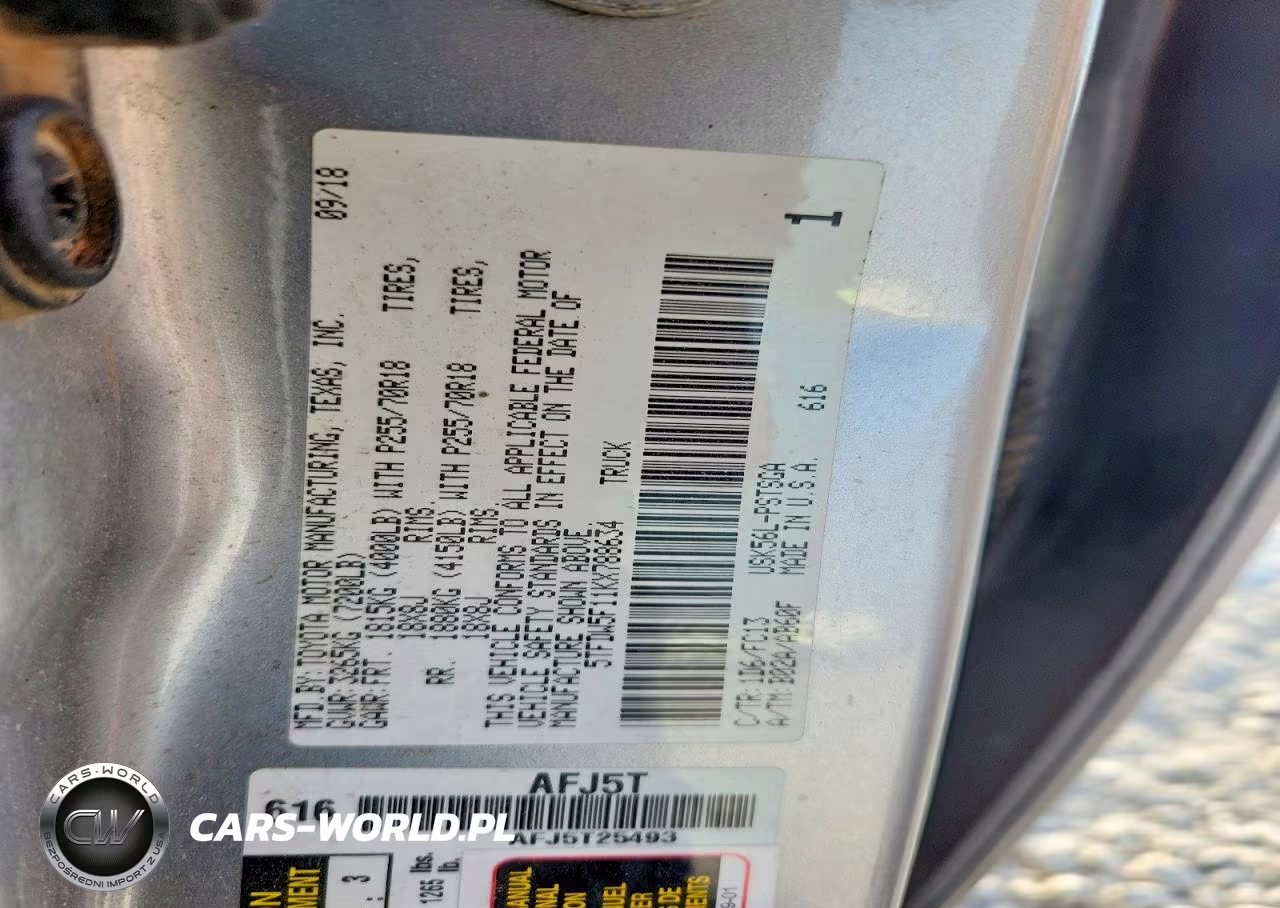 2019 Toyota Tundra Crewmax Sr5 VIN:5TFDW5F11KX788634 - 12