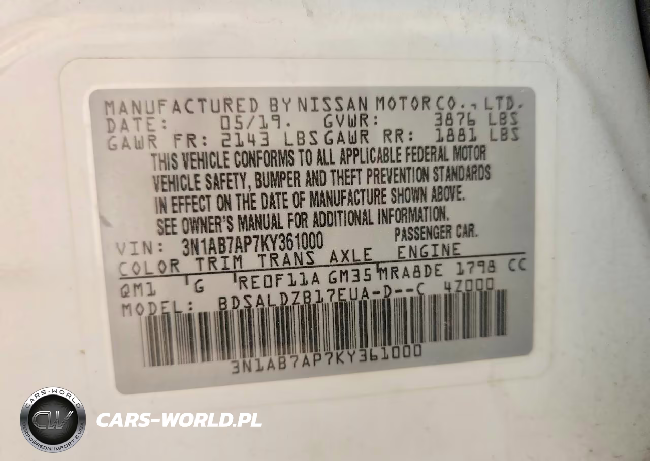 2019 Nissan Sentra Sv VIN:3N1AB7AP7KY361000 - 12