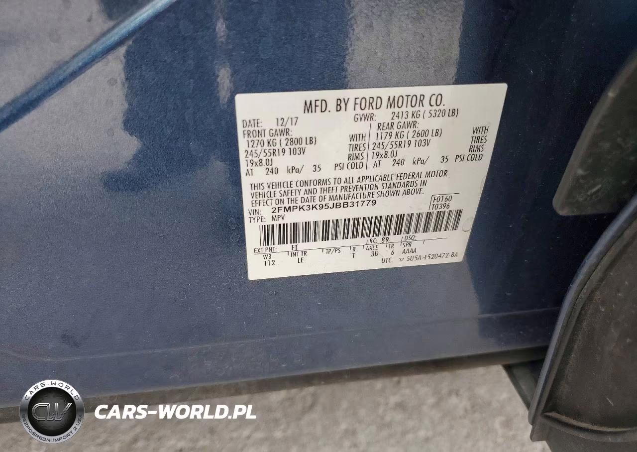 2018 Ford Edge Titanium VIN:2FMPK3K95JBB31779 - 13