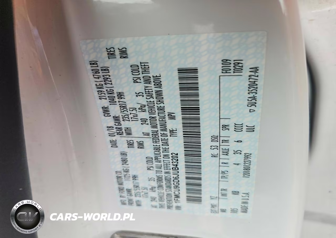 2018 Ford Escape Se VIN:1FMCU9GD6JUB43202 - 14