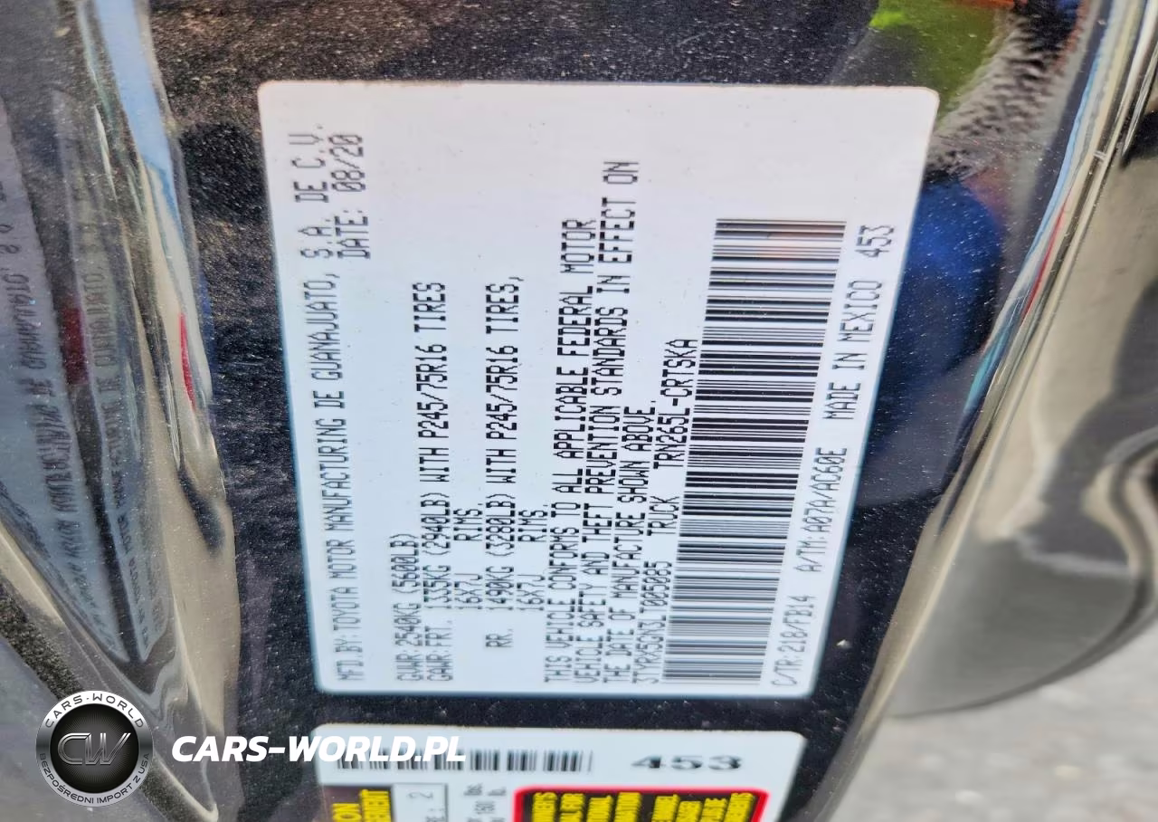 2020 Toyota Tacoma Sr VIN:3TYRX5GN3LT005085 - 12