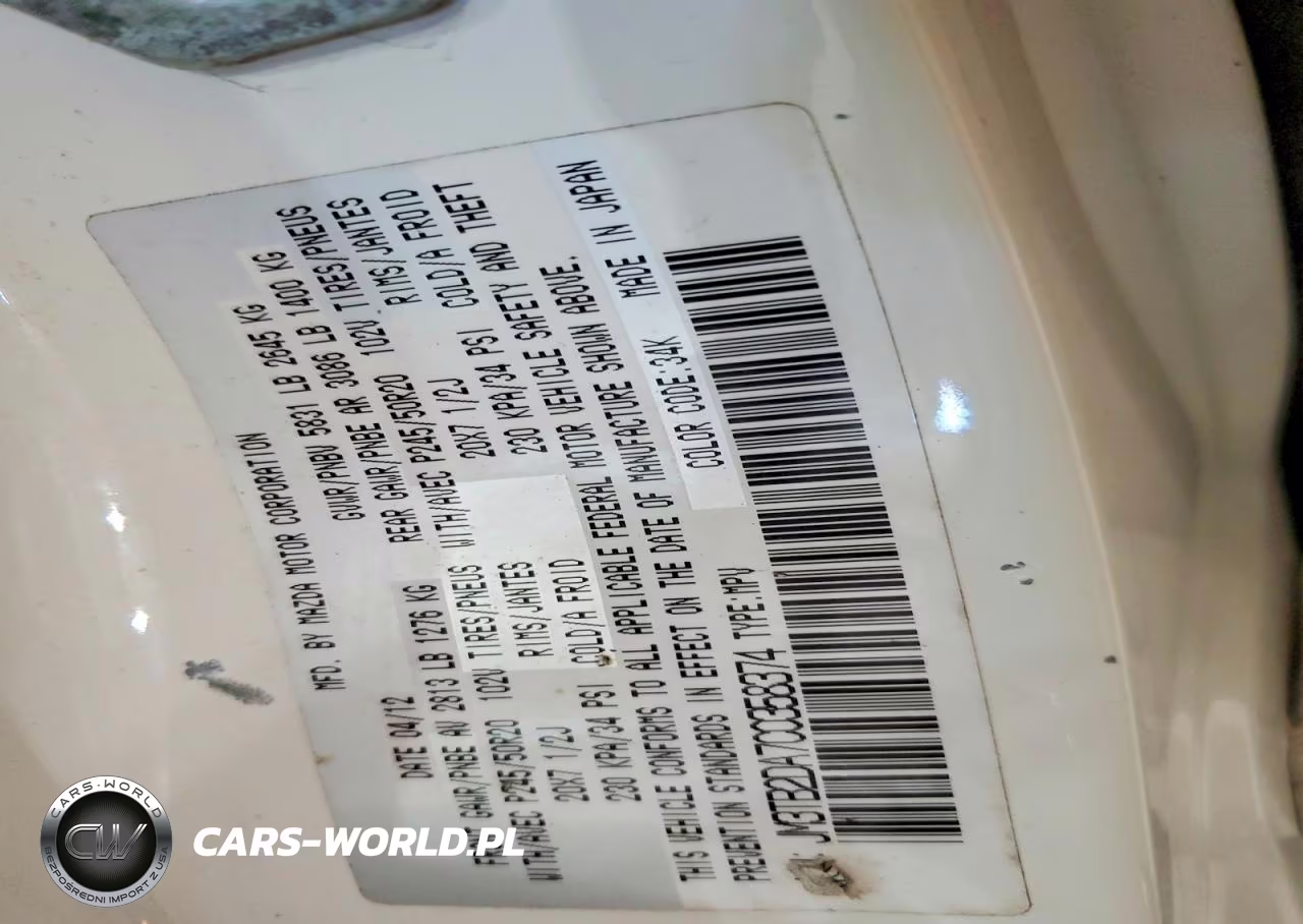 2012 MAZDA CX-9  VIN:JM3TB2DA7C0358374 - 13