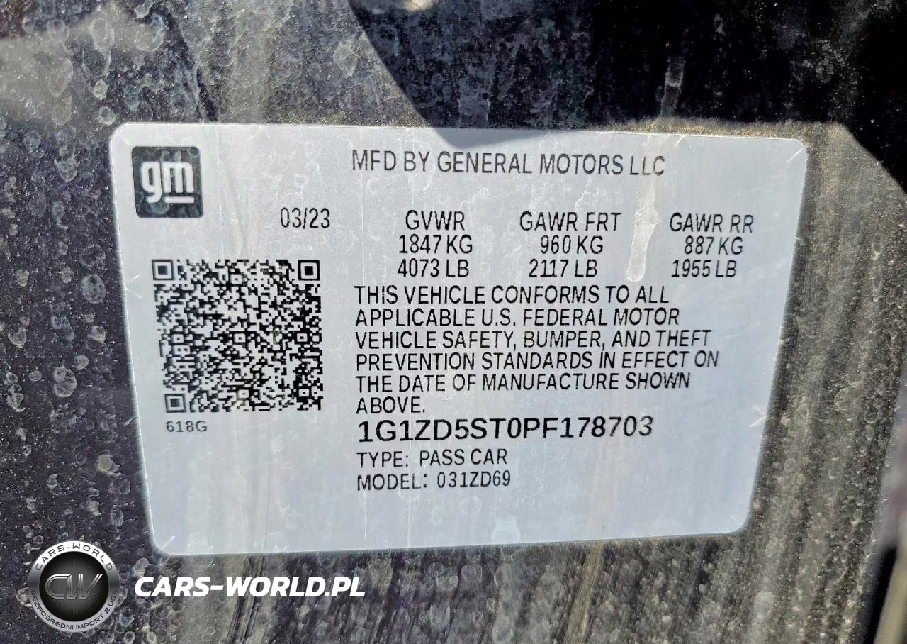 2023 Chevrolet Malibu Lt VIN:1G1ZD5ST0PF178703 - 12