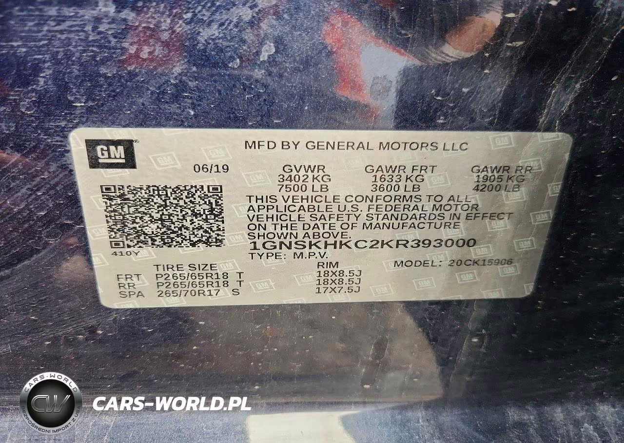 2019 Chevrolet Suburban K1500 Lt VIN:1GNSKHKC2KR393000 - 13