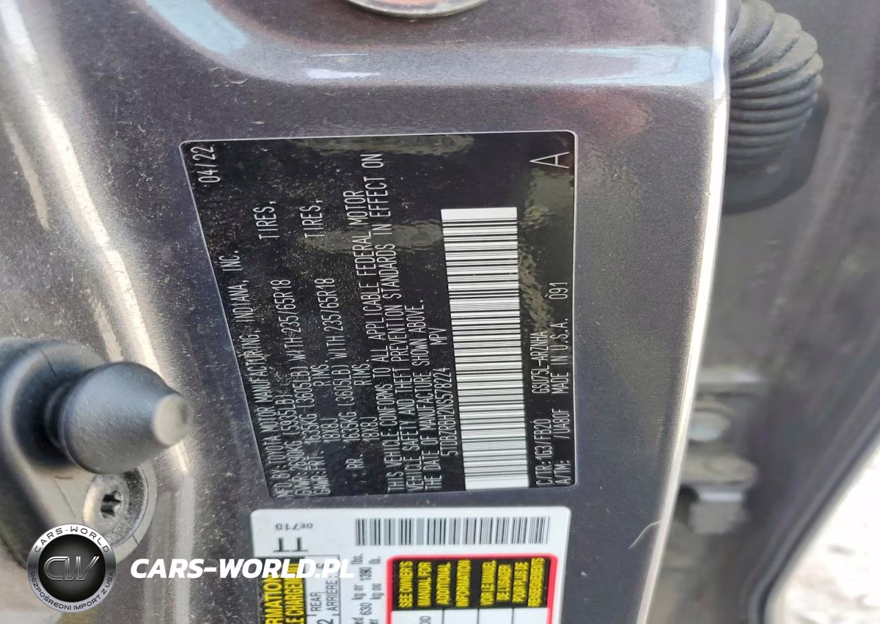 2022 Toyota Highlander Le VIN:5TDBZRBH2NS578224 - 13