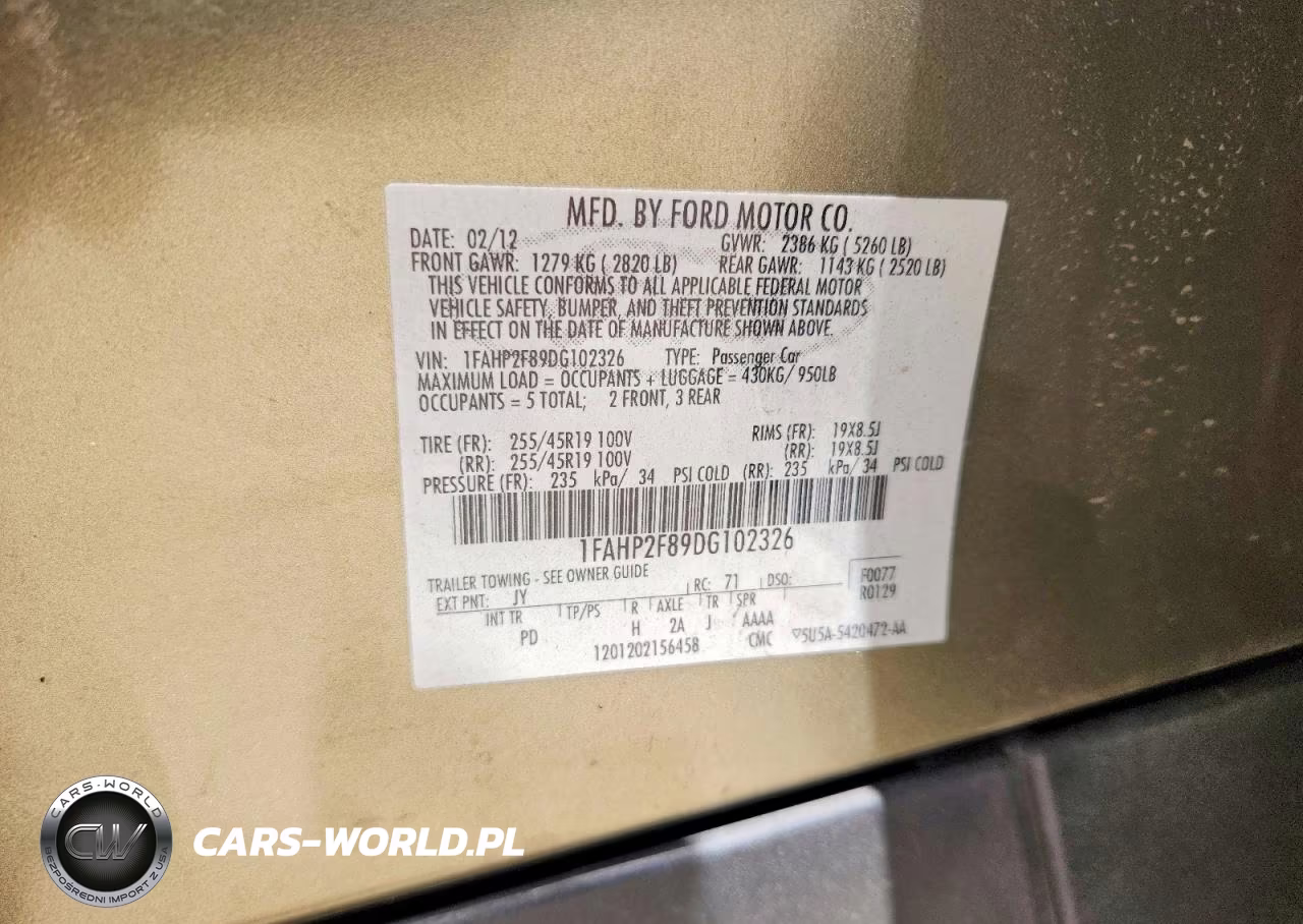 2013 Ford Taurus Limited VIN:1FAHP2F89DG102326 - 12