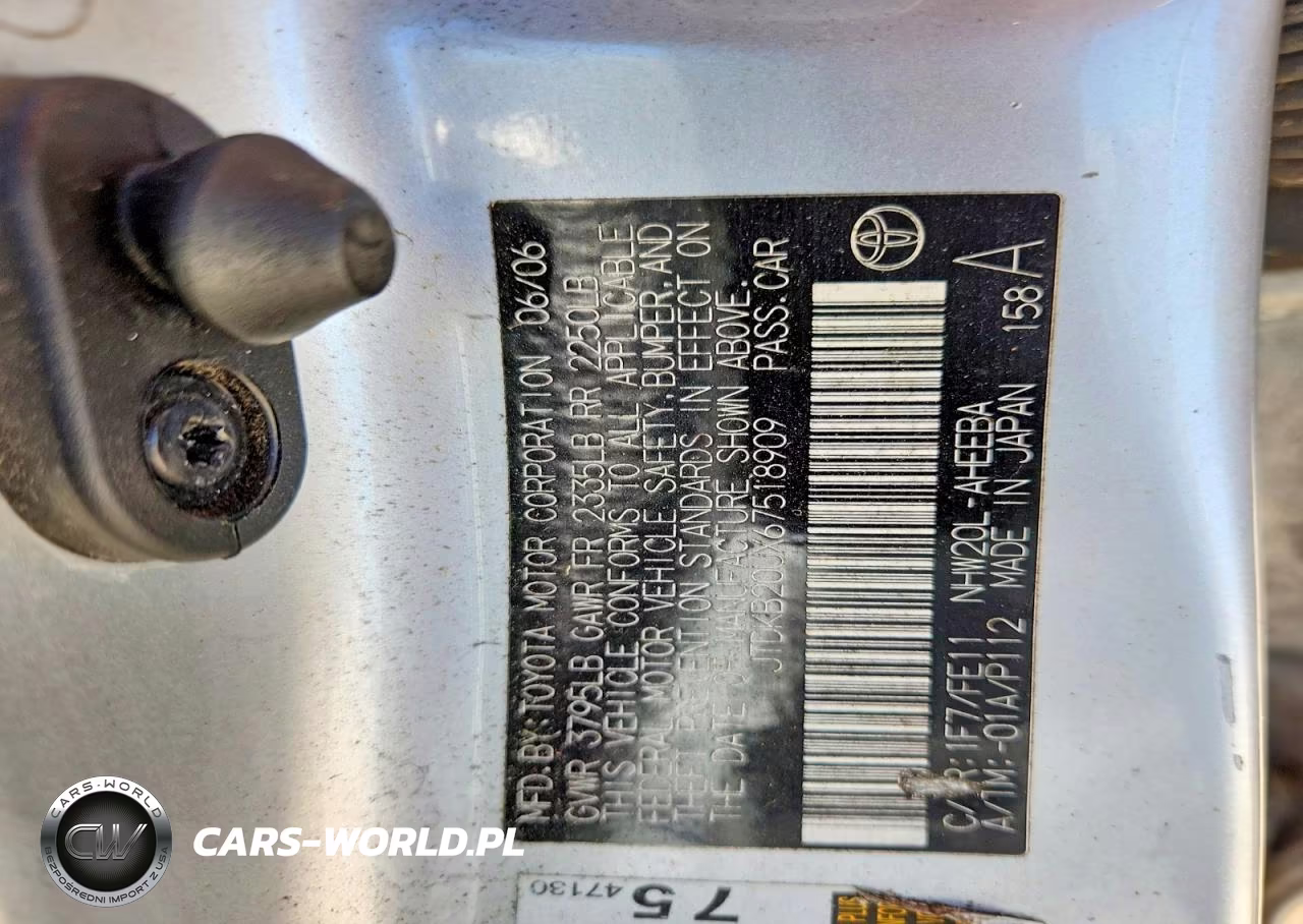 2006 Toyota Prius Base VIN:JTDKB20UX67518909 - 12