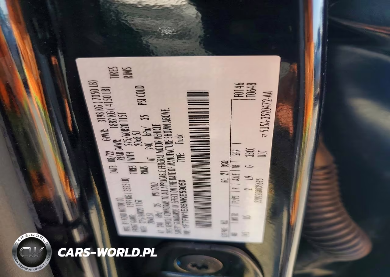 2022 Ford F150 Supercrew VIN:1FTFW1E85NKE59050 - 12