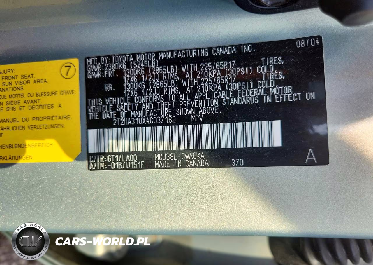 2004 Lexus Rx 330 VIN:2T2HA31UX4C037180 - 13