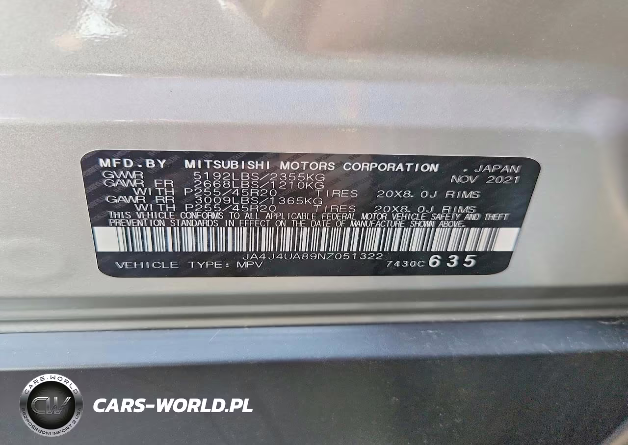 2022 Mitsubishi Outlander Se VIN:JA4J4UA89NZ051322 - 13