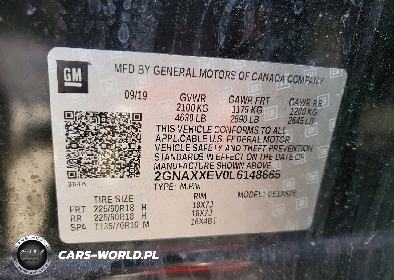 2020 Chevrolet Equinox Premier VIN:2GNAXXEV0L6148665 - 13