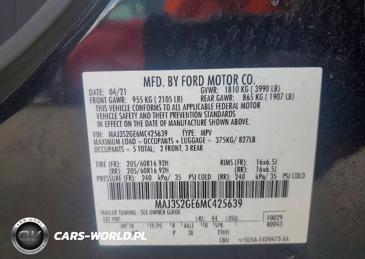 2021 Ford Ecosport Se VIN:MAJ3S2GE6MC425639 - 14