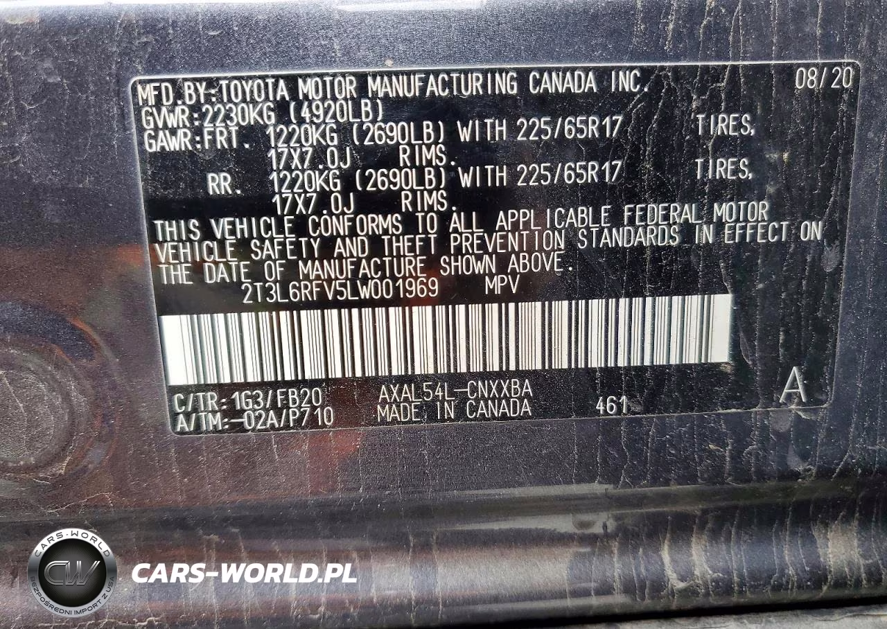 2020 Toyota Rav4 Le VIN:2T3L6RFV5LW001969 - 13