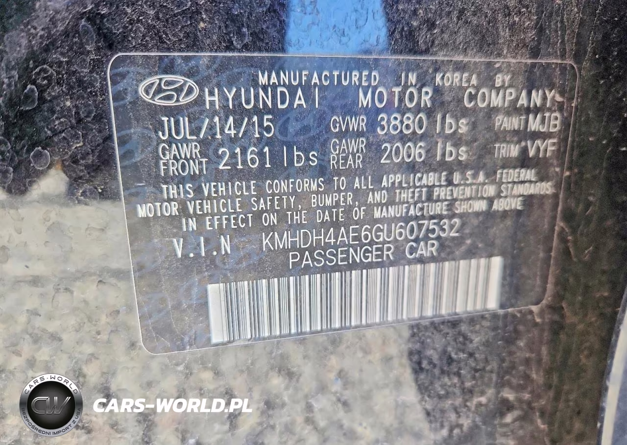 2016 Hyundai Elantra Limited VIN:KMHDH4AE6GU607532 - 13