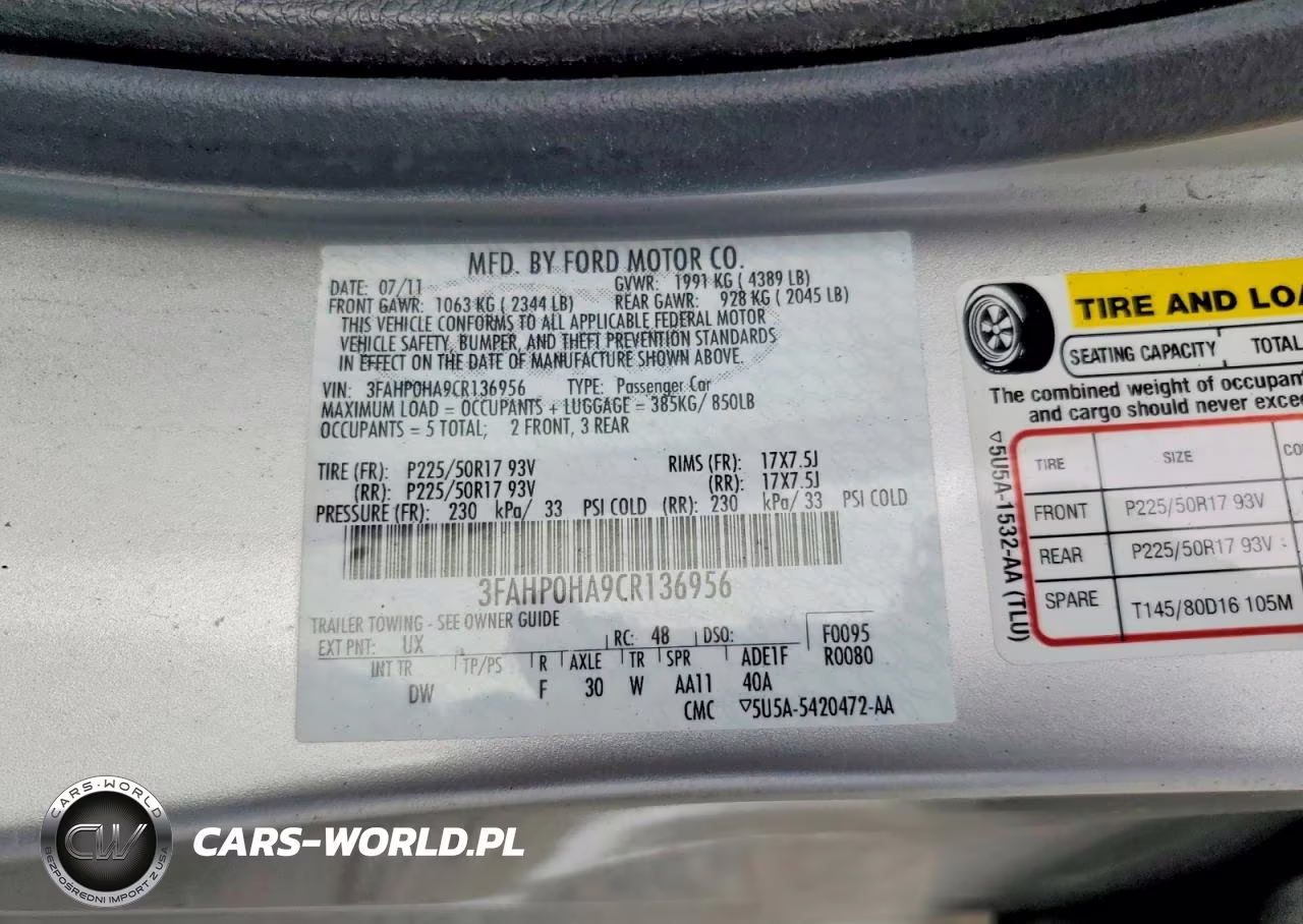 2012 Ford Fusion Se VIN:3FAHP0HA9CR136956 - 12
