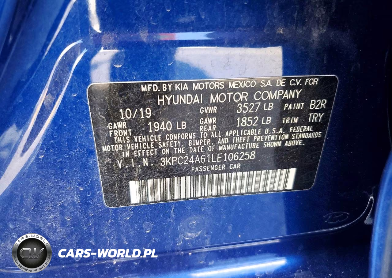 2020 Hyundai Accent Se VIN:3KPC24A61LE106258 - 12