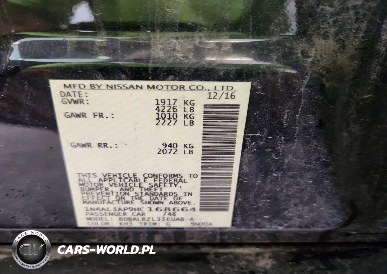 2017 Nissan Altima 2.5 Sl VIN:1N4AL3AP9HC168664 - 12