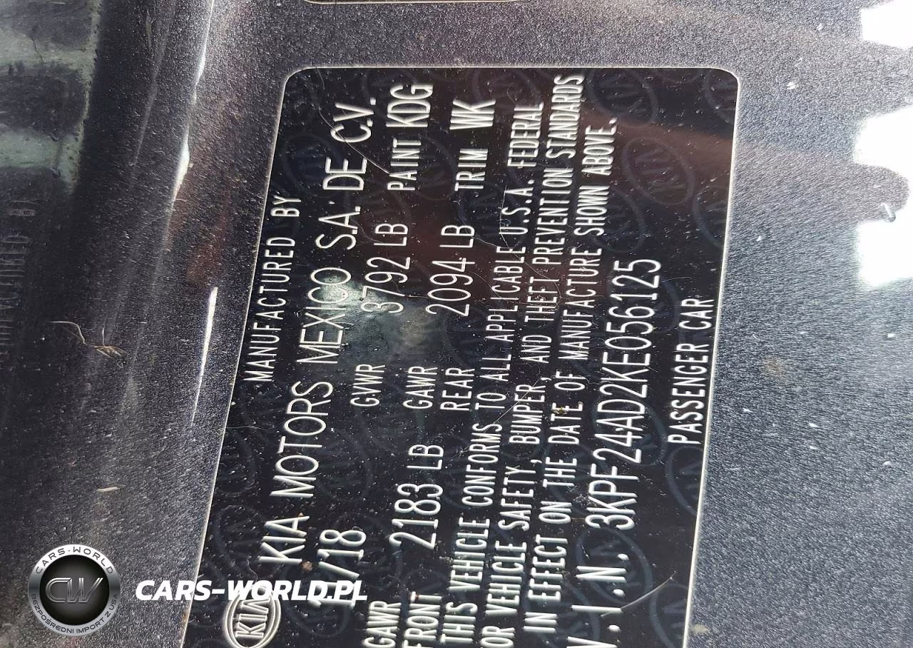 2019 Kia Forte Lxs VIN:3KPF24AD2KE056125 - 13