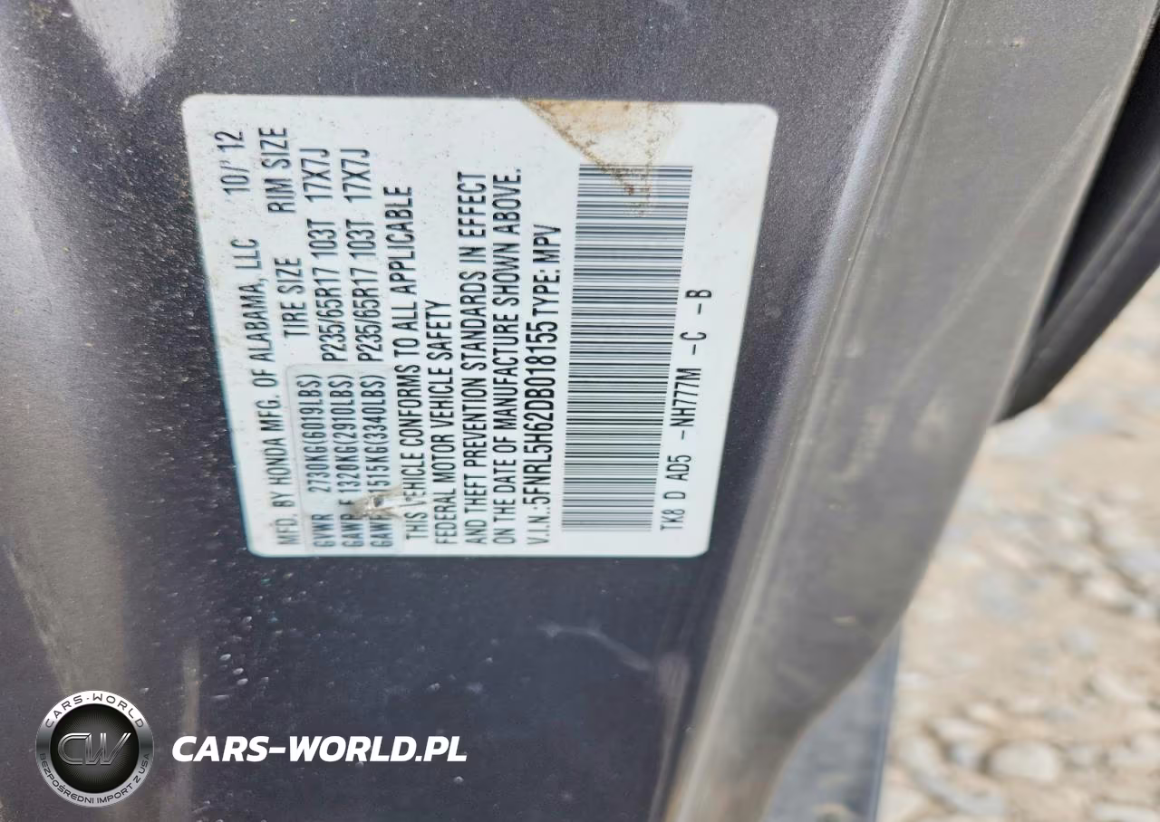 2013 Honda Odyssey Exl VIN:5FNRL5H62DB018155 - 12