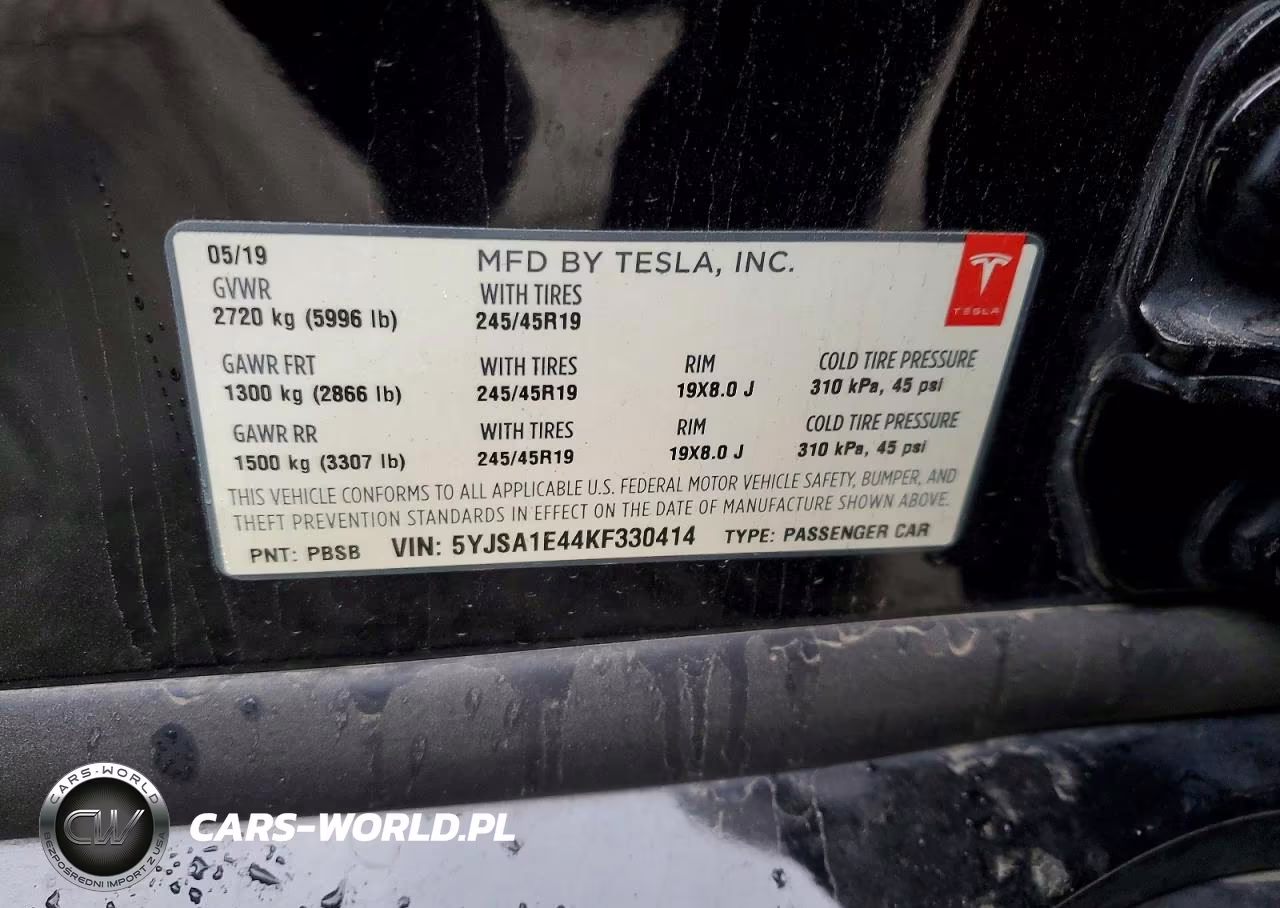 2019 Tesla Model S VIN:5YJSA1E44KF330414 - 12