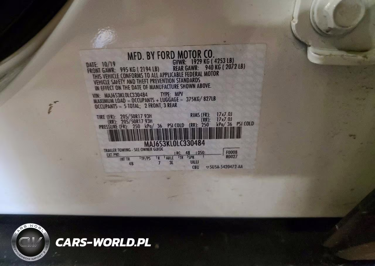 2020 Ford Ecosport Titanium VIN:MAJ6S3KL0LC330484 - 13