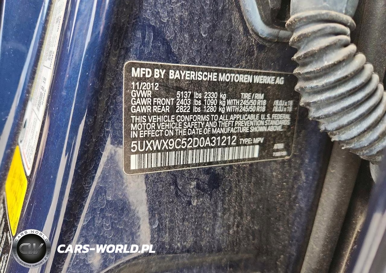 2013 BMW X3 xDrive28I VIN:5UXWX9C52D0A31212 - 13