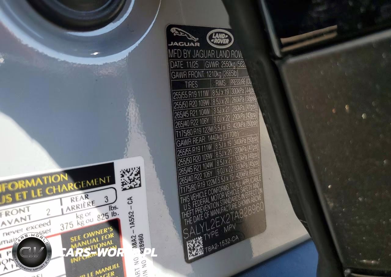 2026 Land Rover Range Rover Velar Dynamic Se VIN:SALYL2EX2TA828960 - 13