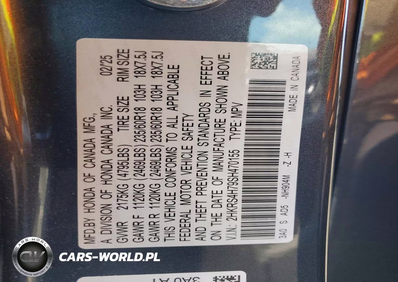 2025 Honda Cr-V Exl VIN:2HKRS4H79SH470155 - 13