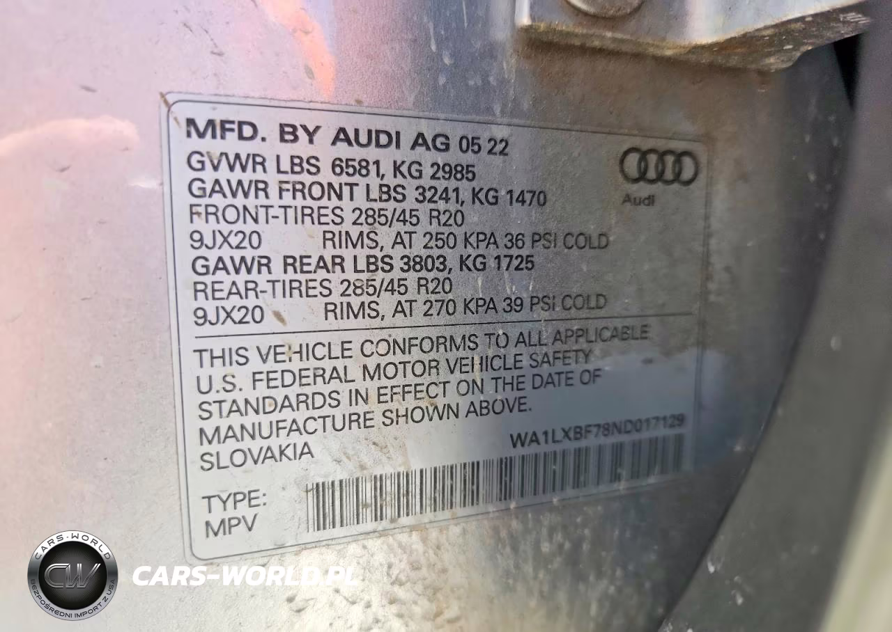 2022 Audi Q7 Premium Plus VIN:WA1LXBF78ND017129 - 13