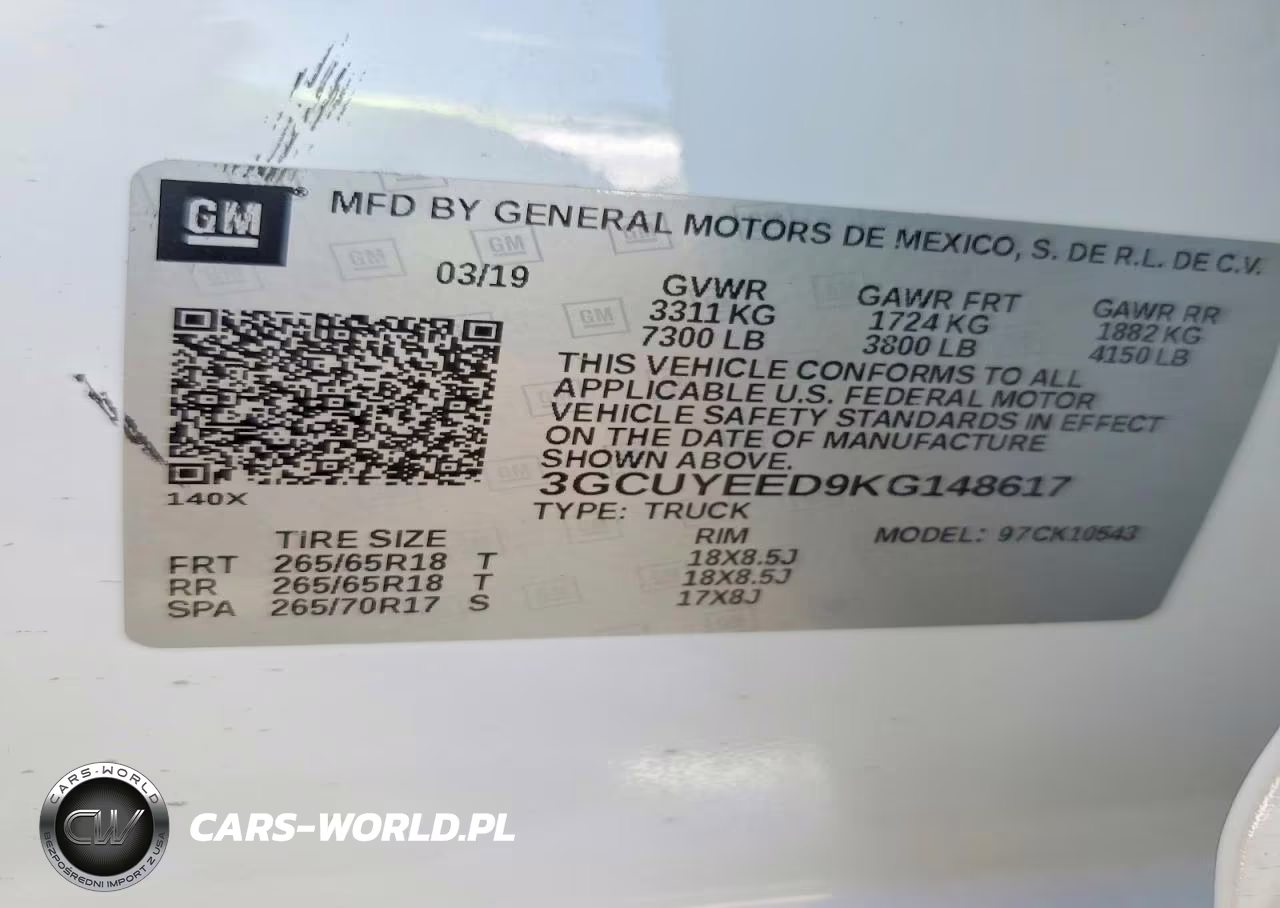 2019 Chevrolet Silverado K1500 Rst VIN:3GCUYEED9KG148617 - 13