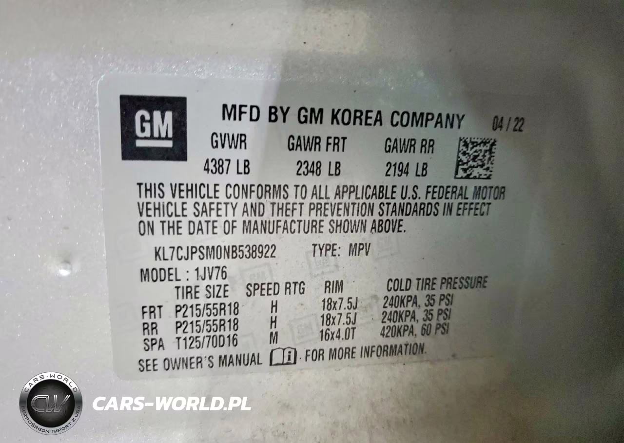 2022 Chevrolet Trax 1Lt VIN:KL7CJPSM0NB538922 - 13