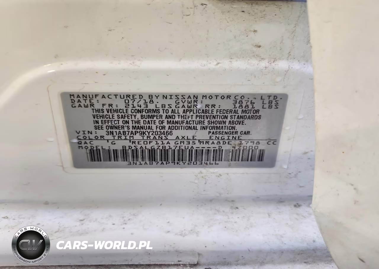 2019 Nissan Sentra Sl VIN:3N1AB7AP9KY203466 - 13