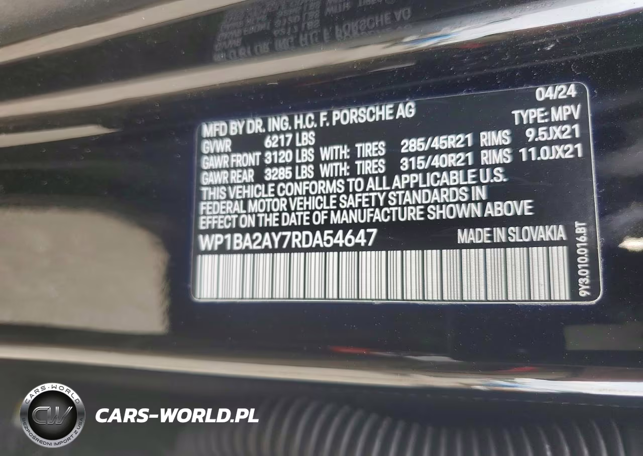 2024 Porsche Cayenne Coupe VIN:WP1BA2AY7RDA54647 - 13