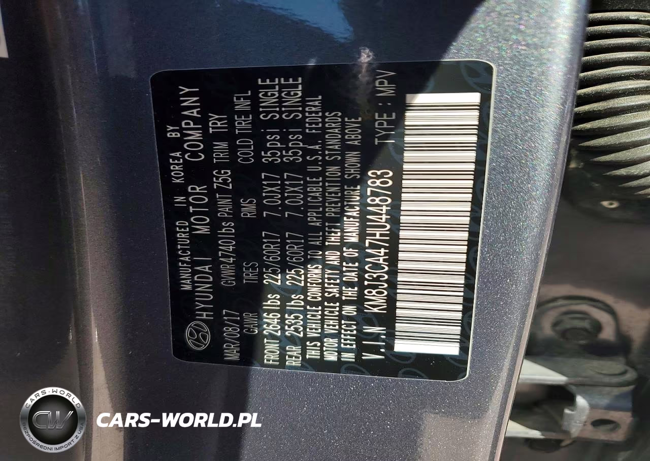2017 Hyundai Tucson Se Plus VIN:KM8J3CA47HU448783 - 12