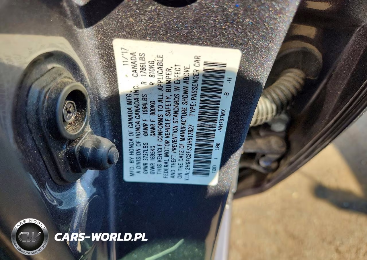 2018 Honda Civic Lx VIN:2HGFC2F57JH517827 - 12