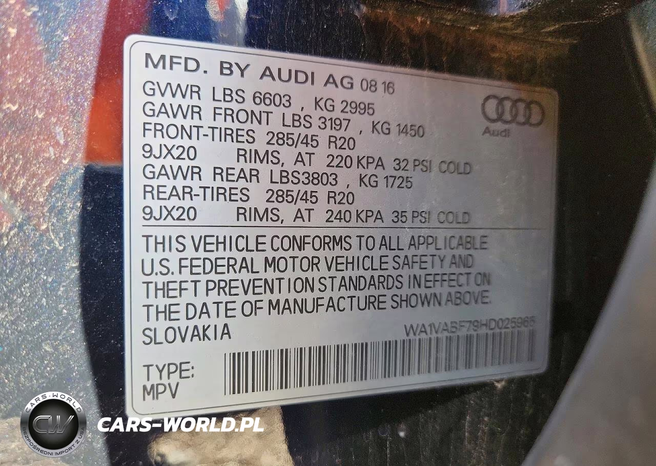 2017 Audi Q7 Prestige VIN:WA1VABF79HD025965 - 13