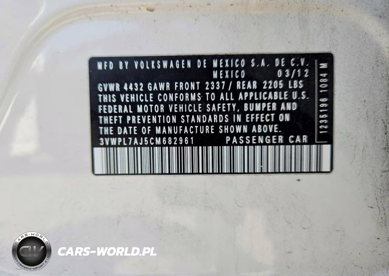 2012 Volkswagen Jetta Tdi VIN:3VWPL7AJ5CM682961 - 12