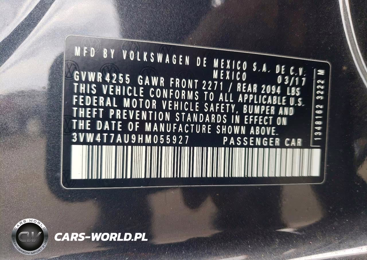 2017 Volkswagen Gti S VIN:3VW4T7AU9HM055927 - 13