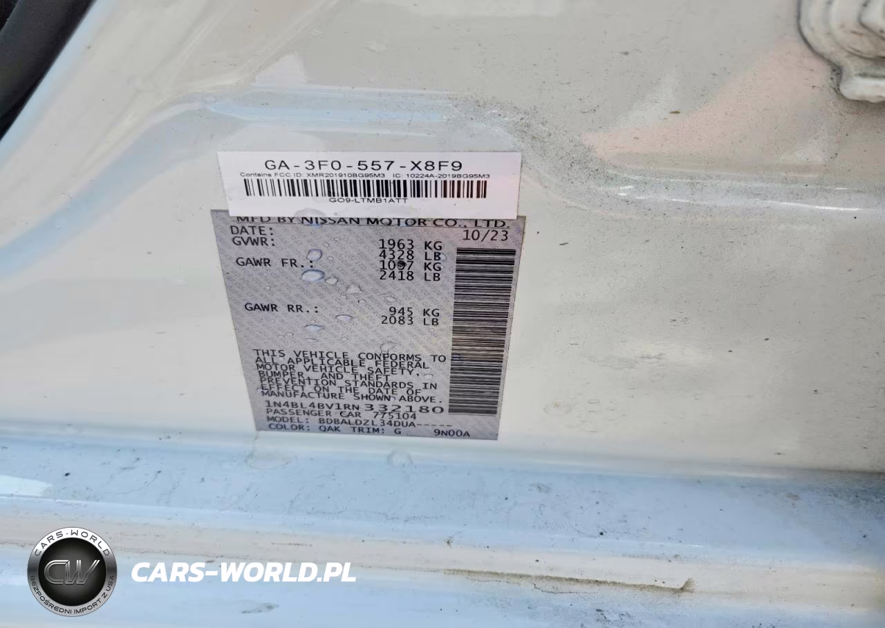 2024 Nissan Altima S VIN:1N4BL4BV1RN332180 - 12