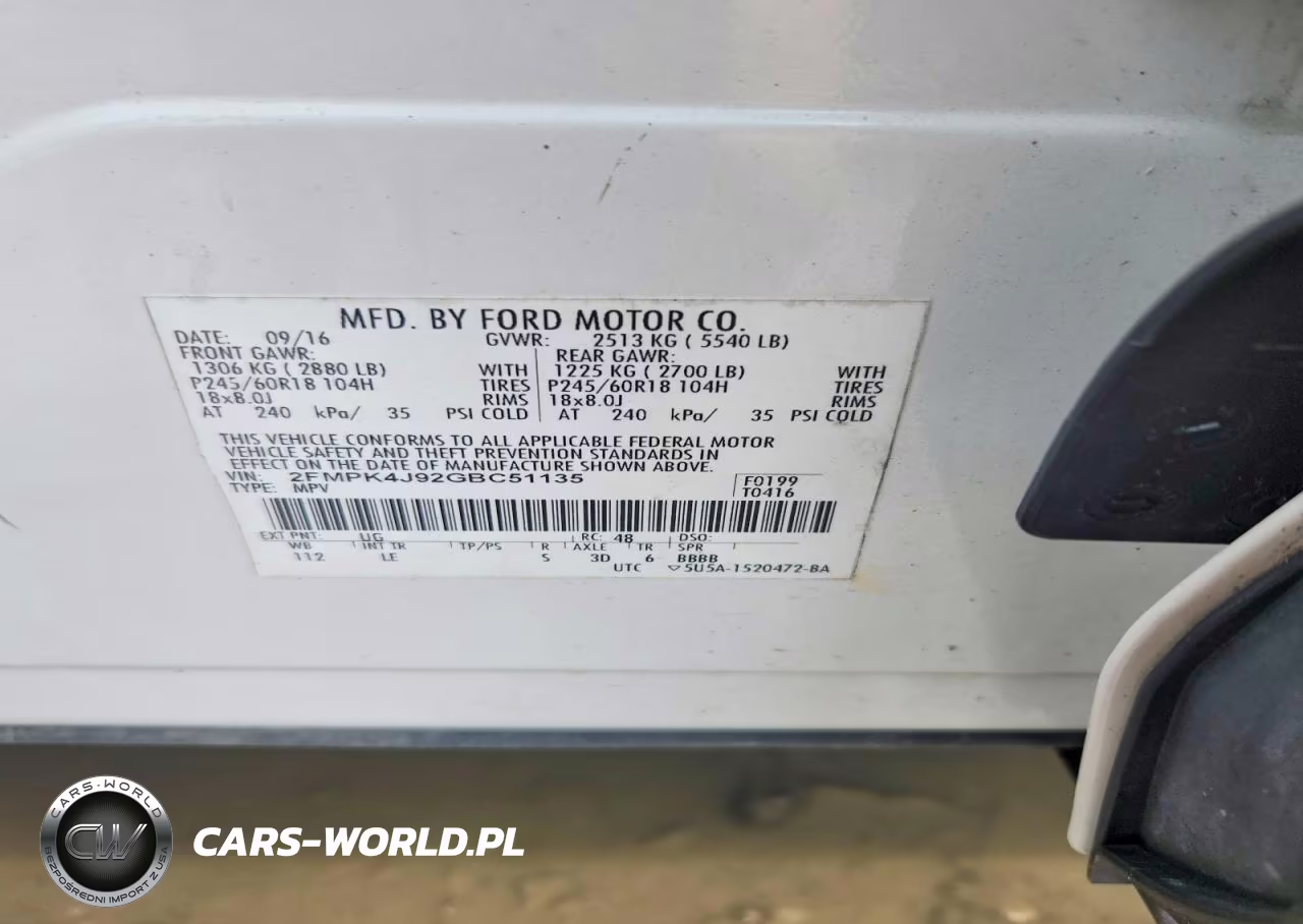 2016 Ford Edge Sel VIN:2FMPK4J92GBC51135 - 14
