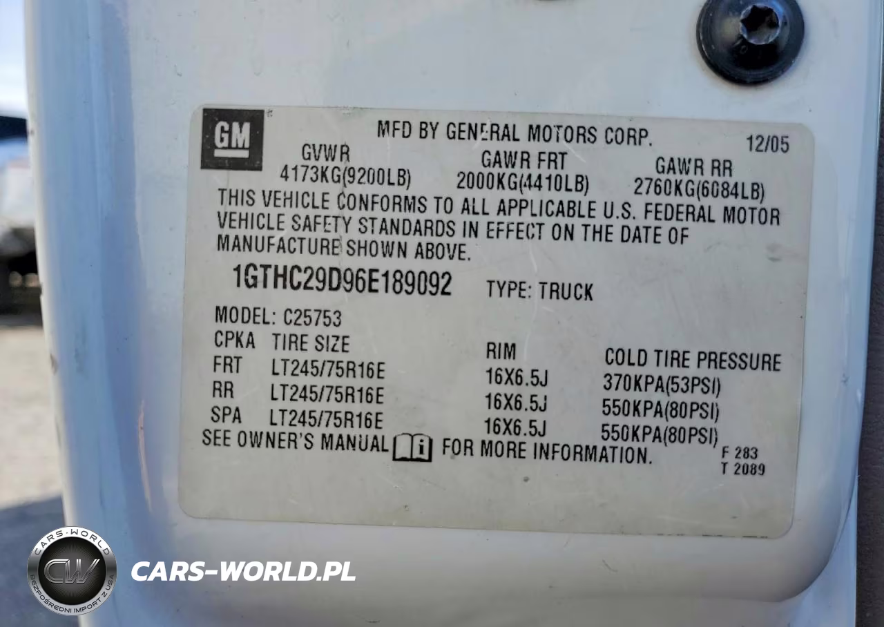 2006 GMC Sierra C2500 Heavy Duty VIN:1GTHC29D96E189092 - 13