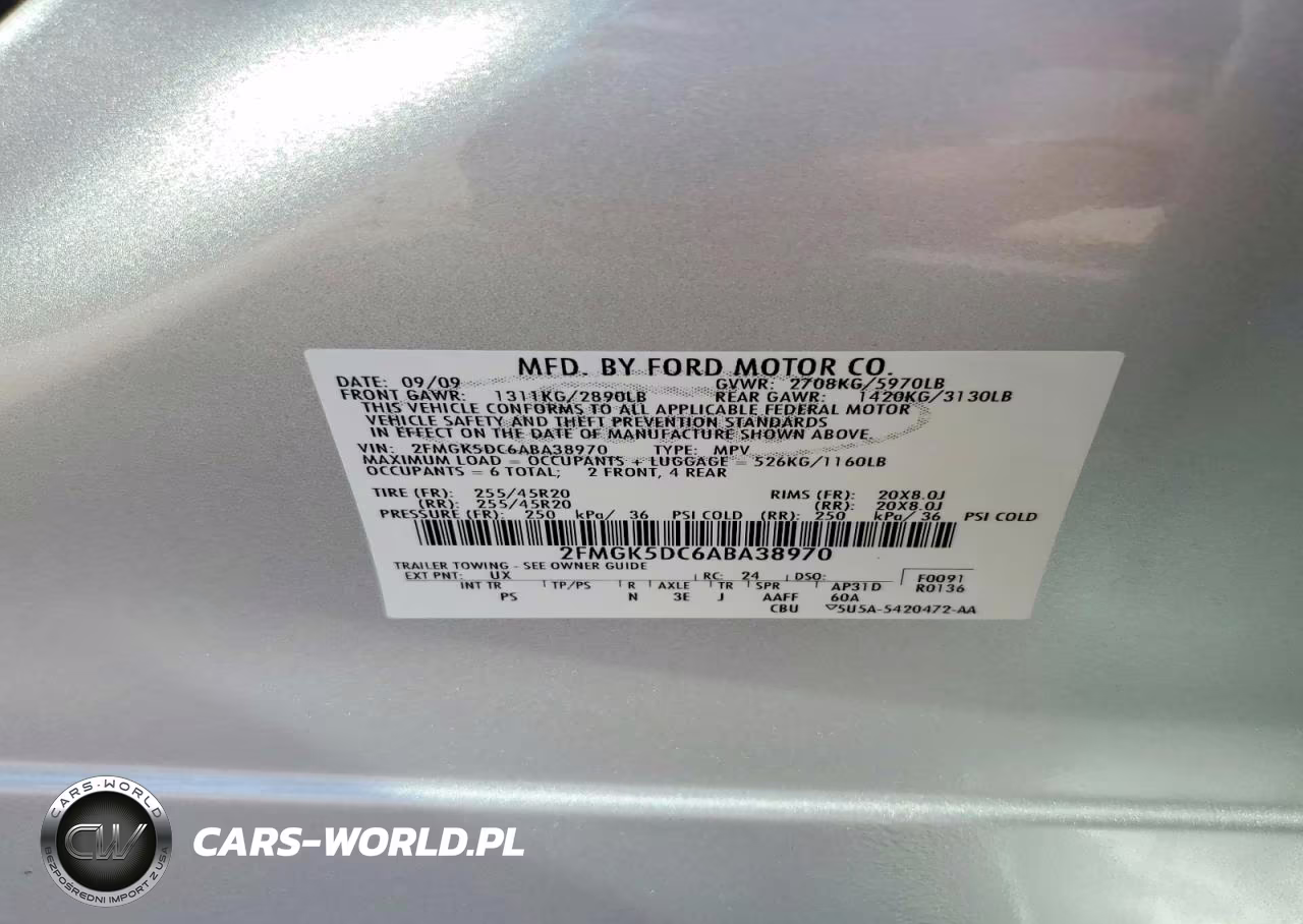 2010 Ford Flex Limited VIN:2FMGK5DC6ABA38970 - 13
