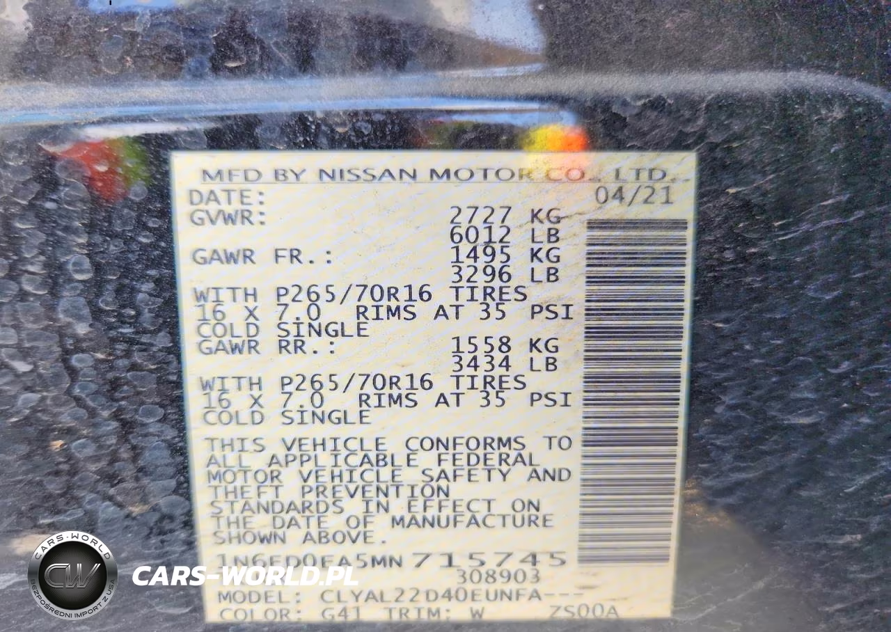 2021 Nissan Frontier Sv VIN:1N6ED0EA5MN715745 - 12