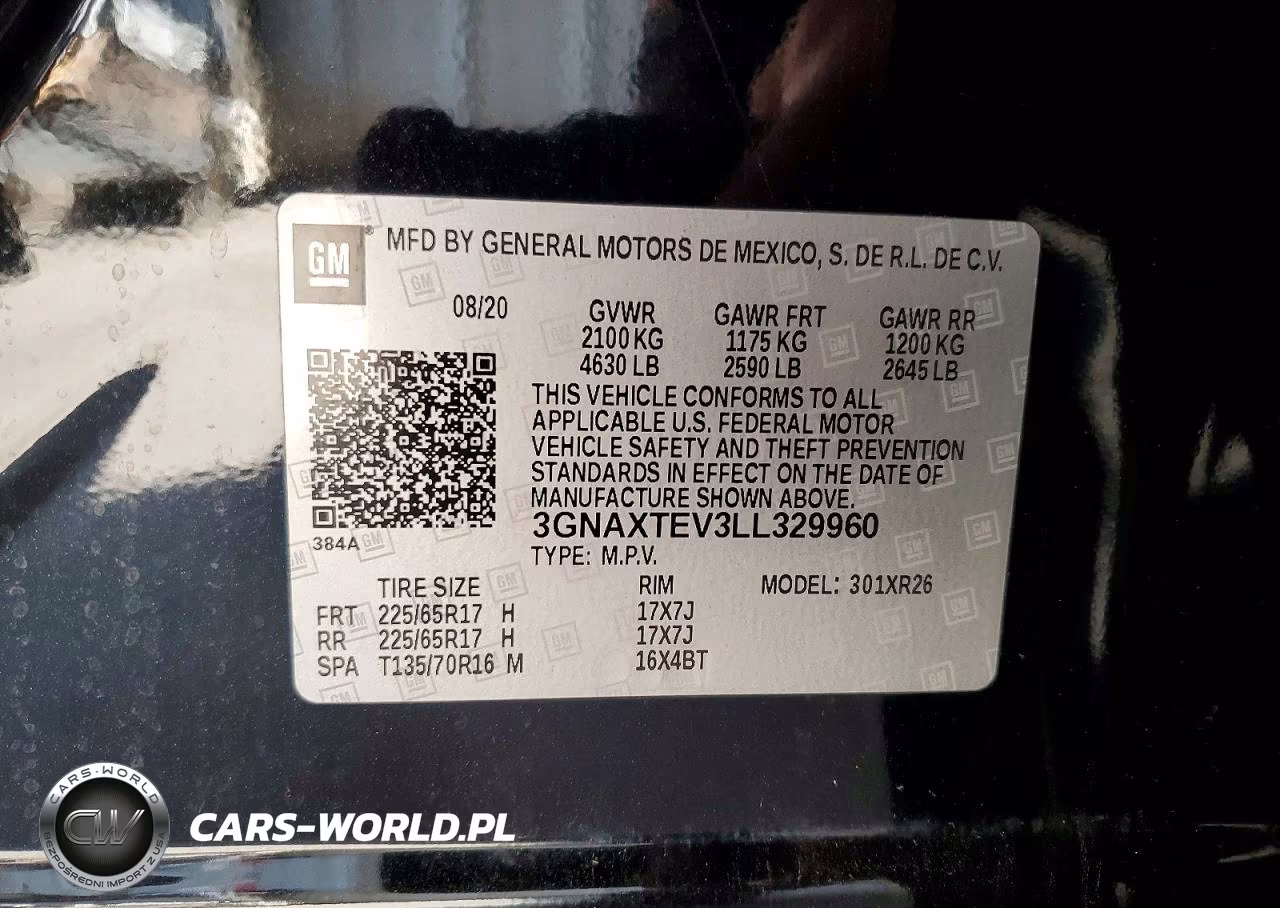 2020 Chevrolet Equinox Lt VIN:3GNAXTEV3LL329960 - 14