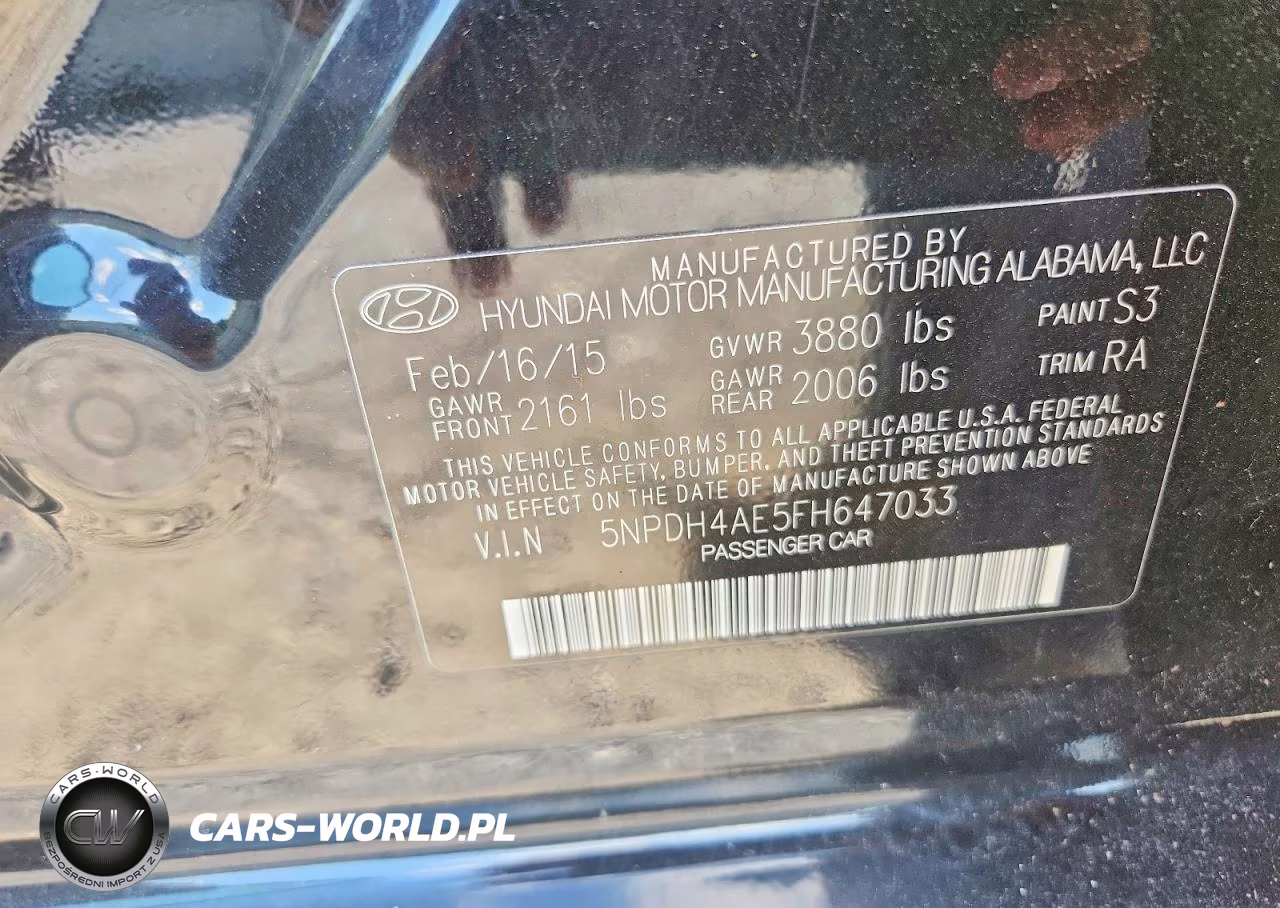 2015 Hyundai Elantra Se VIN:5NPDH4AE5FH647033 - 12