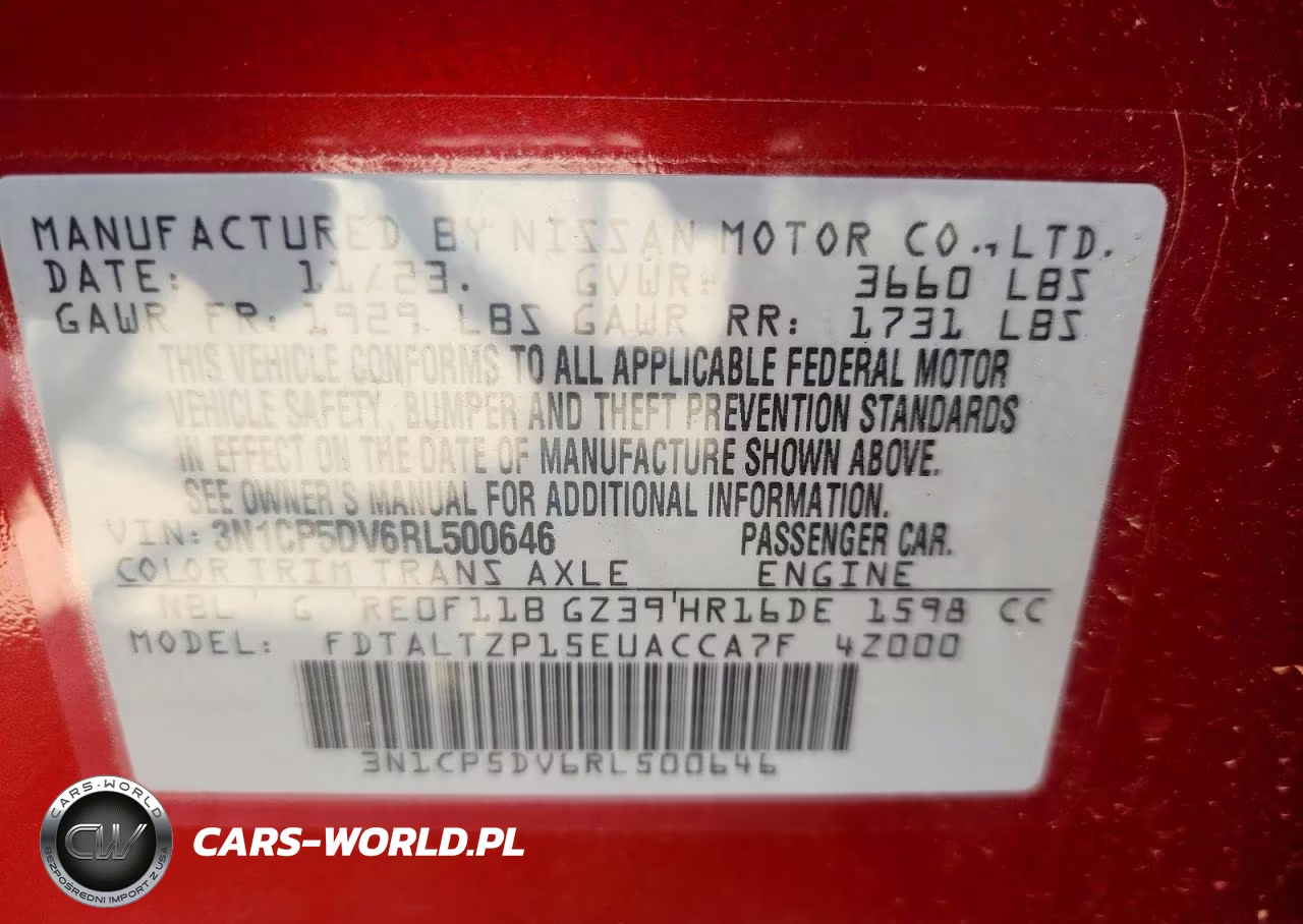 2024 Nissan Kicks Sr VIN:3N1CP5DV6RL500646 - 13