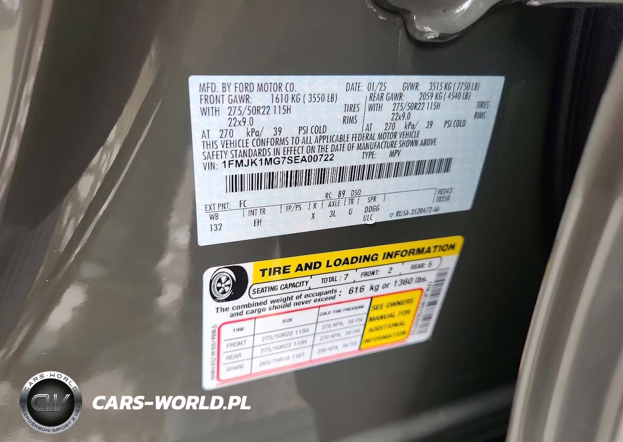2025 Ford Expedition Max Platinum VIN:1FMJK1MG7SEA00722 - 13