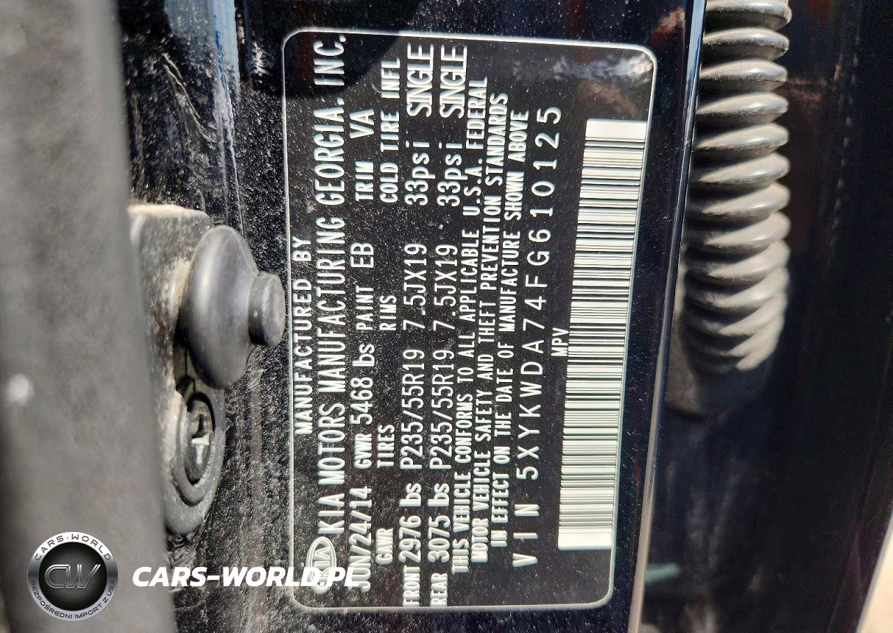 2015 Kia Sorento Sx Limited VIN:5XYKWDA74FG610125 - 14