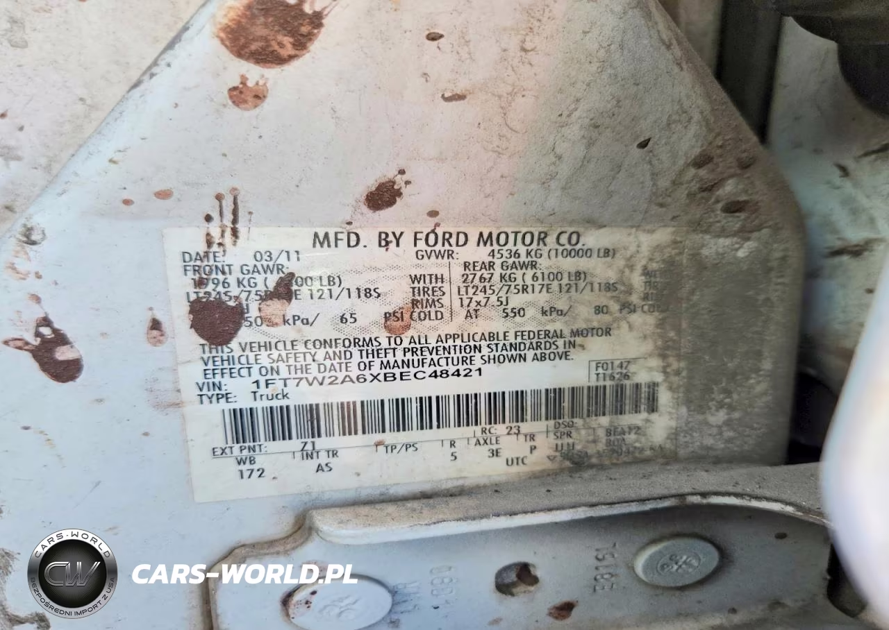 2011 Ford F250 Super Duty VIN:1FT7W2A6XBEC48421 - 12