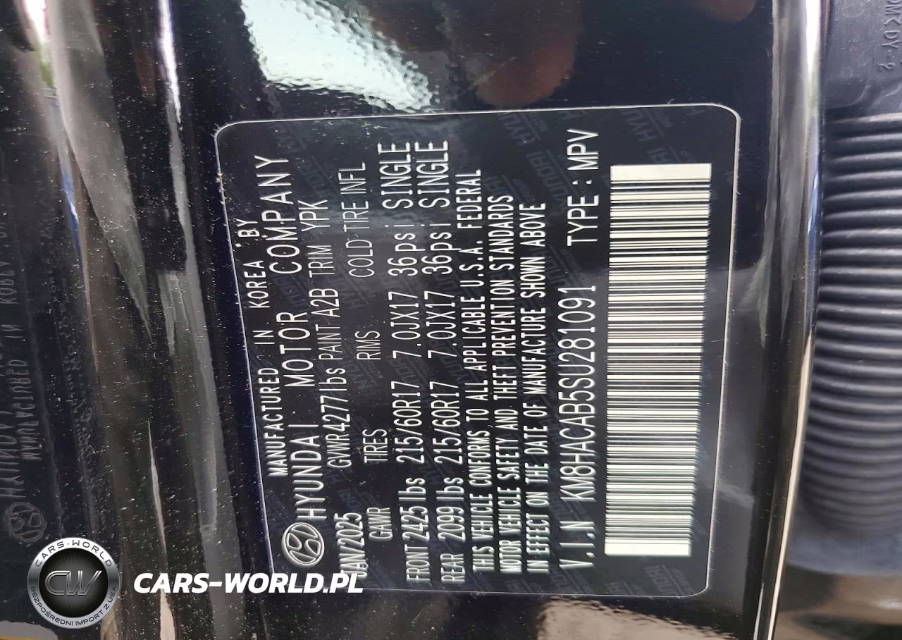 2025 Hyundai Kona Se VIN:KM8HACAB5SU281091 - 13